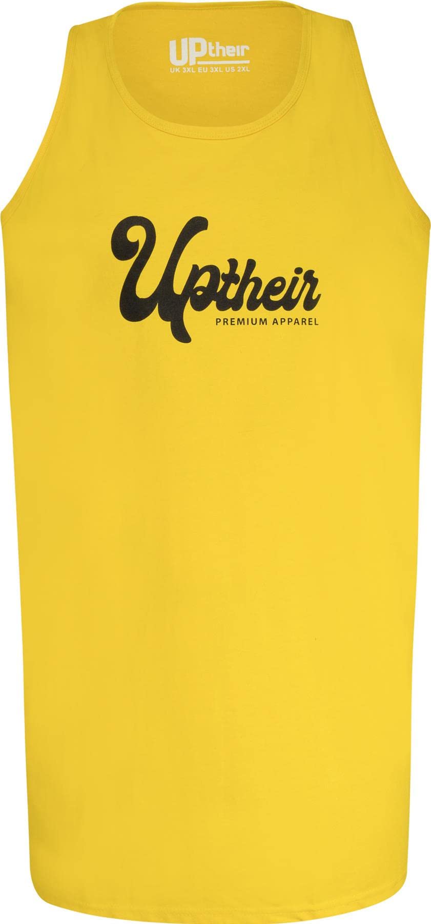 Uptheir Mens Shane Tall Graphic Logo Print Vest - Yellow - 2XLT