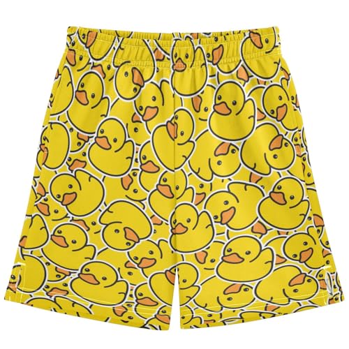 Boys Athletic Shorts with Pockets Running Basketball Shorts for Youth Elastic Waist Size 7-16