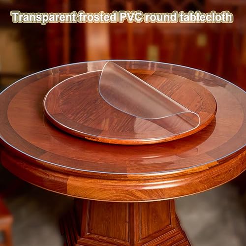 Nappe ronde transparente idéale pour protéger la table de cuisine des repas
