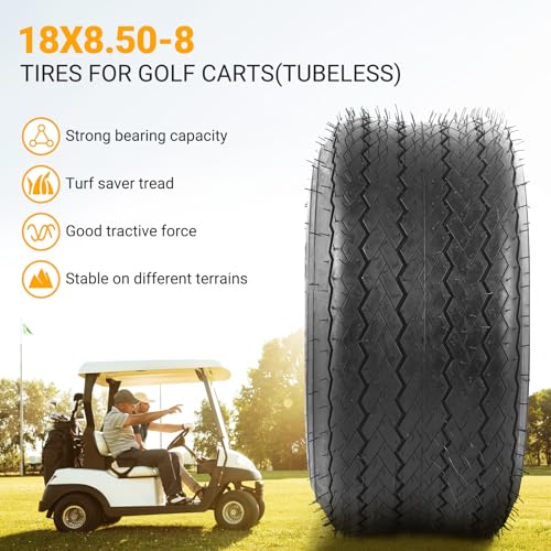 2-Pack 18x8.50-8 Tubeless Tires