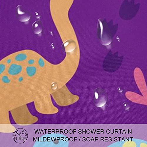 Rideau de douche dinosaures 183x183 cm pour égayer la salle de bain - 4