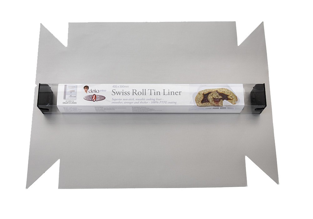 Bake-O-Glide Delia Online Swiss Roll Tin Liner, Silver