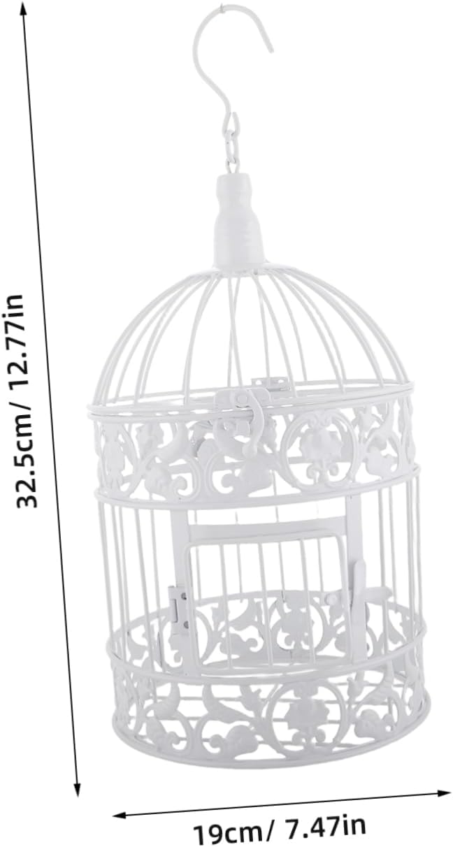 DECHOUS Artistic Small Birdcage for Decor Rustic Birdcage Box Garden Hanging Ornament European Style Home Decor