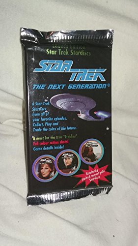 STAR TREK 1994 STARDISC Coins Pack The Next Generation Pack of 6 Full Color Stardiscs Game Pieces