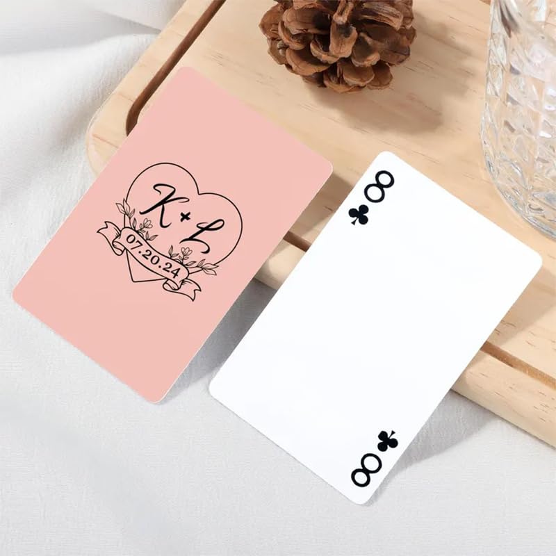 SHWorkshop Wedding Themed Playing Cards - Guest Book Ideas, Custom Playing Cards with Photos, Logo and Pictures, Customized Gifts for Holiday, Wedding and Party