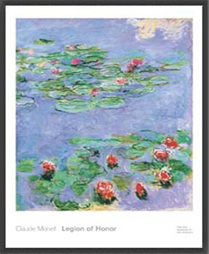 Amazon.co.jp: ポスター クロード モネ 睡蓮 1914-1917 1914-1917 額装