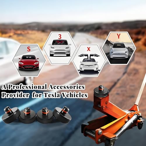 Image of Chirano Lifting Jack Pads Compatible with Tesla Model 3 /S /X /Y /Y Juniper, 4 Pucks with a Storage Case, Accessories for Tesla Vehicles 2013 to 2026