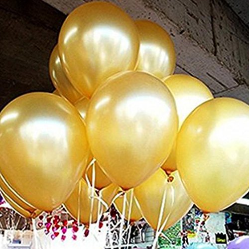 Balloonistics 10 Inch HD Metallic Shiny Balloons for Birthday Decoration, Decoration for Weddings, Engagement, Baby Shower, 1st Birthday, Anniversary, Birthday Party (Pack of 50) (Gold) - Image 4 thumbnail