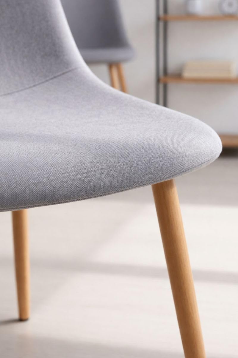 Regalos Miguel - Sillas Comedor - Silla Teok Tela - Gris Claro