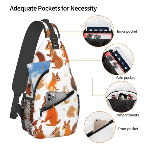 Mochila Cruzada Urbana Negra Estampada para Adultos miniatura 4