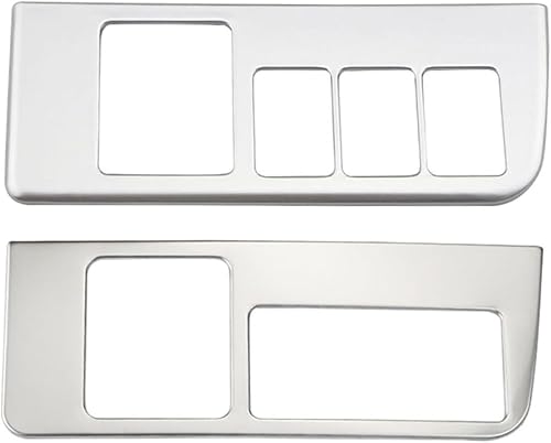 Miniatura 4 de jfqm - Adhesivo para marco de panel de botón de automóvil para Toyota RAV4 RAV 4 2014 2015 2016 botón de faros delanteros (color estilo ABS)