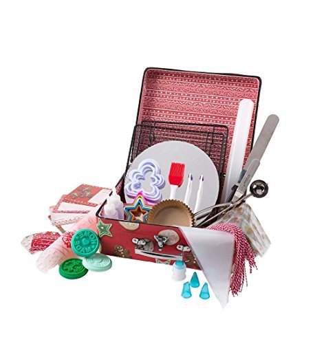 Kid's Crafty Creations Cookie Baking Kit, 119 Pieces, Includes Baking Tools, Gift Bags