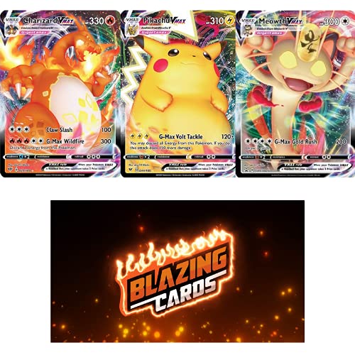 Buy 3 Pokemon Vmax Cards No Duplicates Pokemon Deck Box Included 
