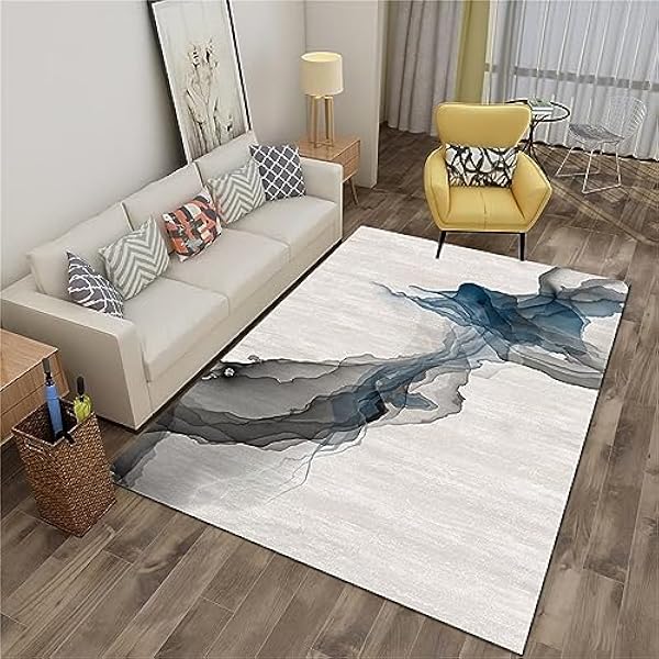 Gebied tapijten woonkamer tapijt, antislip zacht kristal fluwelen tapijt voor gemakkelijk schoon te maken, machine wasbaar tapijt voor woonkamer, slaapkamer, eetkamer wasbare tapijten (blauwgrijs