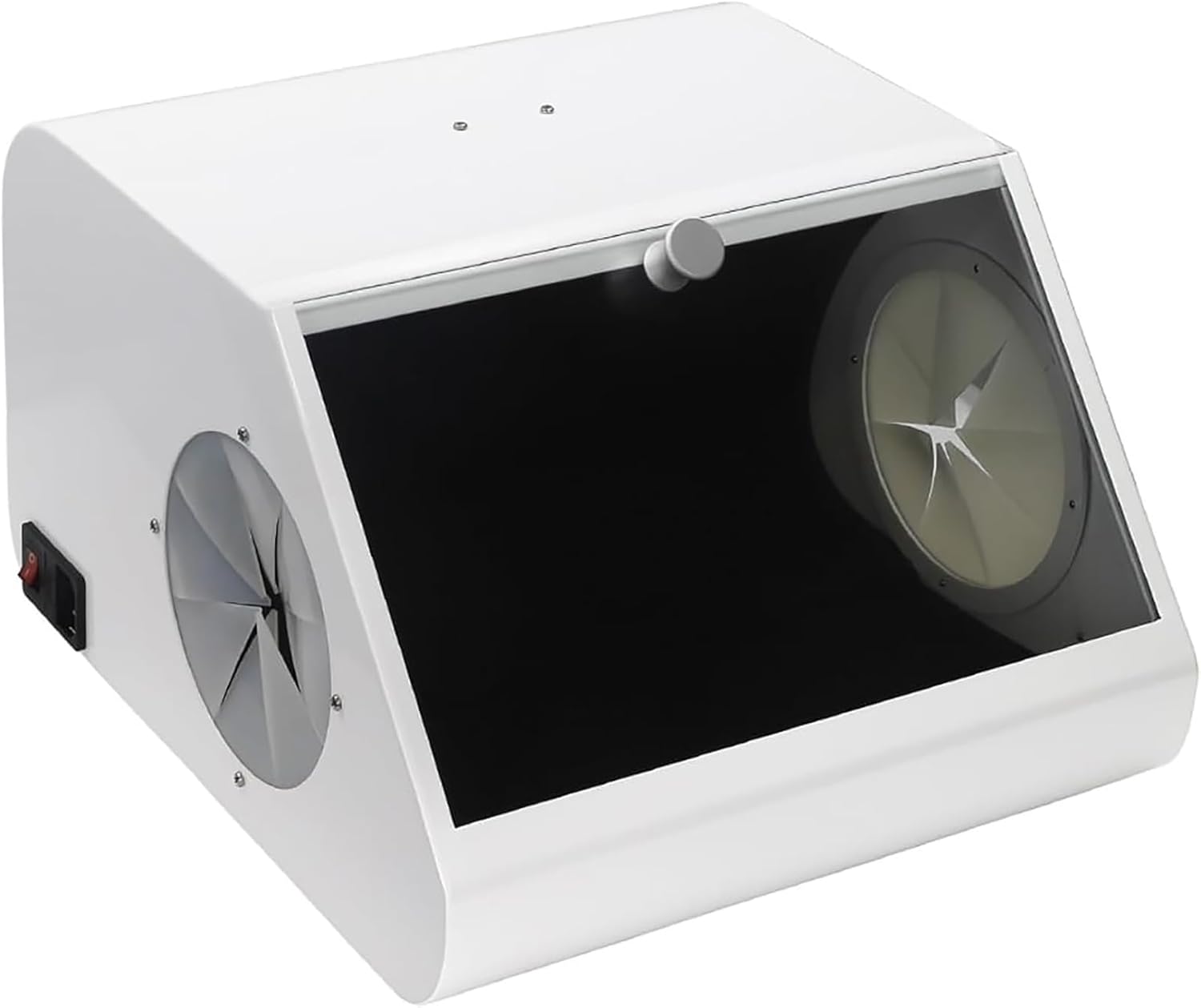 Dental Lab Dust Box, with Air Extraction and Filter Device/5500k LED Light Source, High-transparent Tempered Glass Viewing Window, Sandblasting and Dust-proof Box, Reduce Dust Damage To Operators