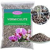 Natural Coarse Vermiculite 10QT for Plants Organic Occurring Mineral Potting Mix Grow Medium for Potted Plants, Hydroponics, Terrariums, Orchids, Mushroom Growing Or Reptile Habitats