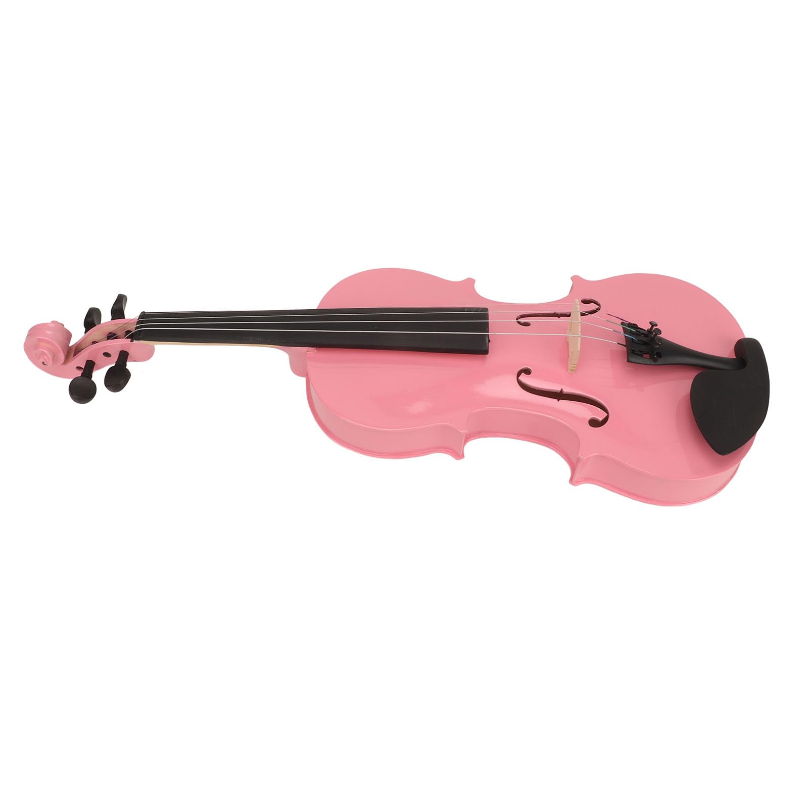 POENVFPO Violino Acustico 4/4, Set Completo per Principianti Bambini Adulti con Custodia Archetto Colofonia Riposo per Mento Spalliera Adesivo per Tastiera (PINK)