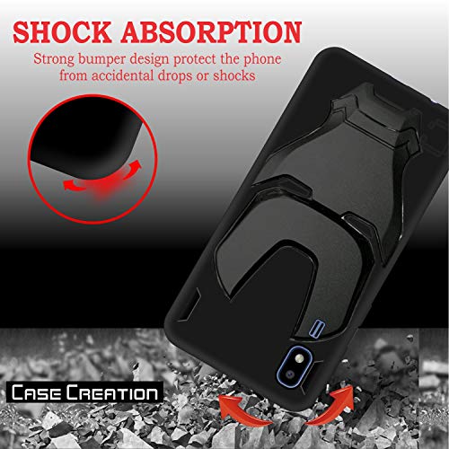 Image of COVERLY Official 3D Touch Feel Trending Real Hero Avenger Logo Mask Soft Rugged Grip Iron Man Super Power Cartoon Movie Silicone Matte Strong Back Cover for Samsung Galaxy A2 Core 2019 -Black