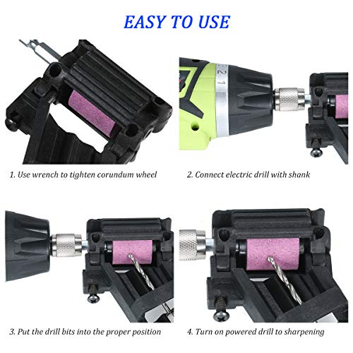 Lasamot 2 – 12,5 mm Amolador de broca portátil, ferramenta de moagem de roda de corindo para polimen