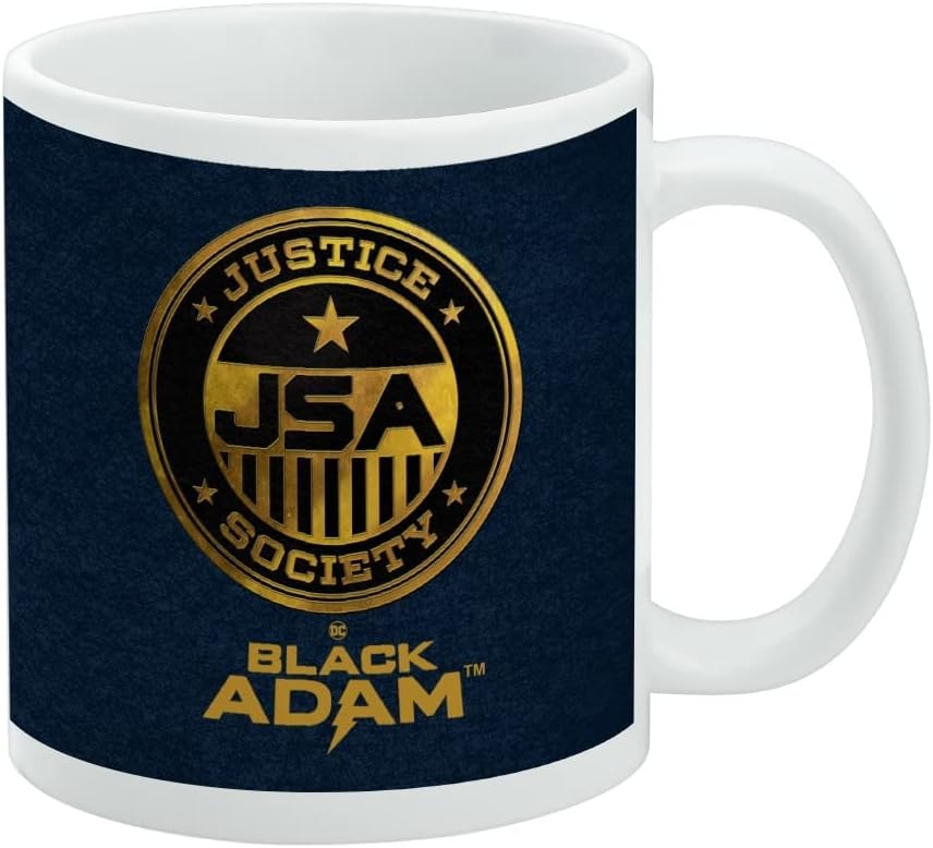 Black Adam Justice Society Ceramic Coffee Mug Gift Mugs for, 11oz, White