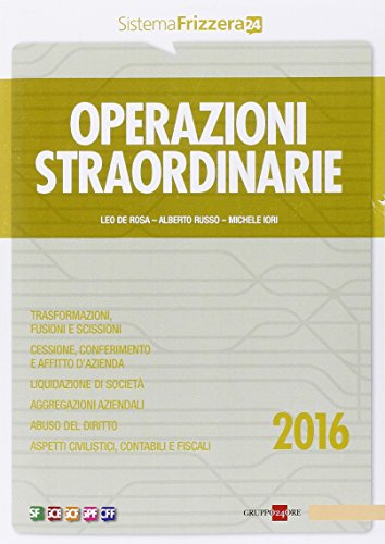 Operazioni straordinarie