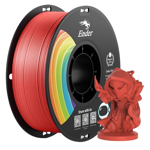 Image of Creality 3D Printer Filament, PLA Plus Filament 1.75mm Deep Red, PLA Pro Toughness Upgraded Dimensional Accuracy + /- 0.03mm, 1KG Spool(2.2lbs) Ender PLA+ Filament for Most 3D Printer