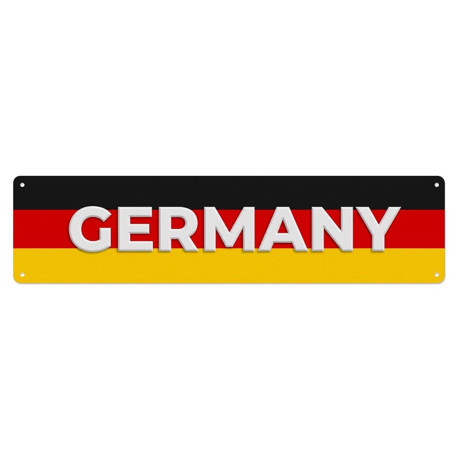 Metal Tin Sign Vintage Germany Flag Pattern
