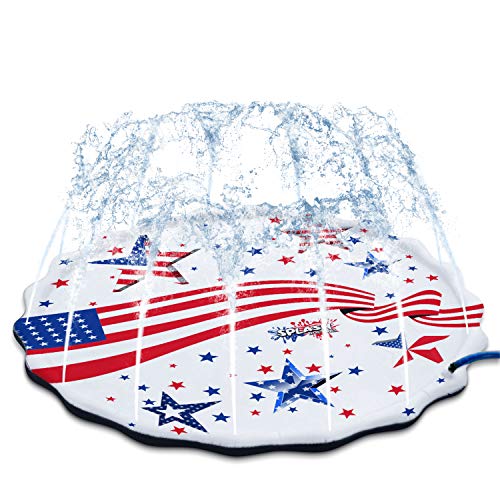 Splash Pad Sprinkler for Kids 68" Most Durable, Thickest, Best Slip and Slide