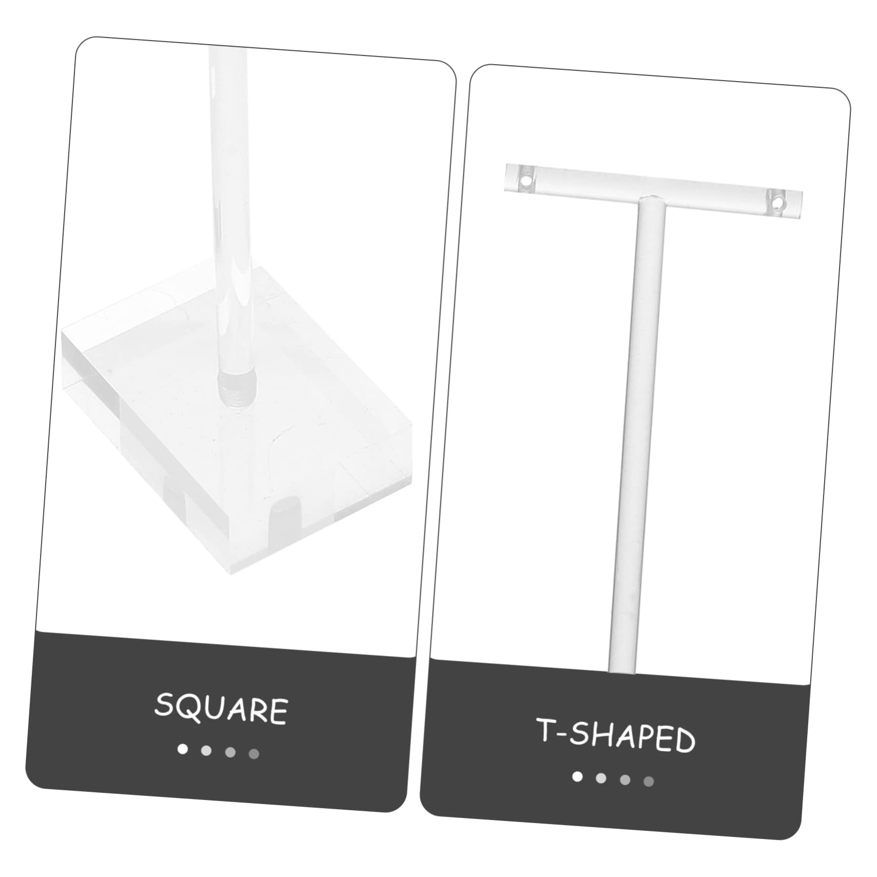 MAGICLULU 2 Set Di Espositori Per Gioielli in Materiale Acrilico A Forma Di T Per Punti Vendita Al Dettaglio 4 Pezzi * 2
