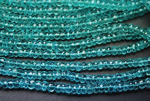 Perles Apatite Sky Green Blue 4.5mm de qualité AAA pour enfilage facile