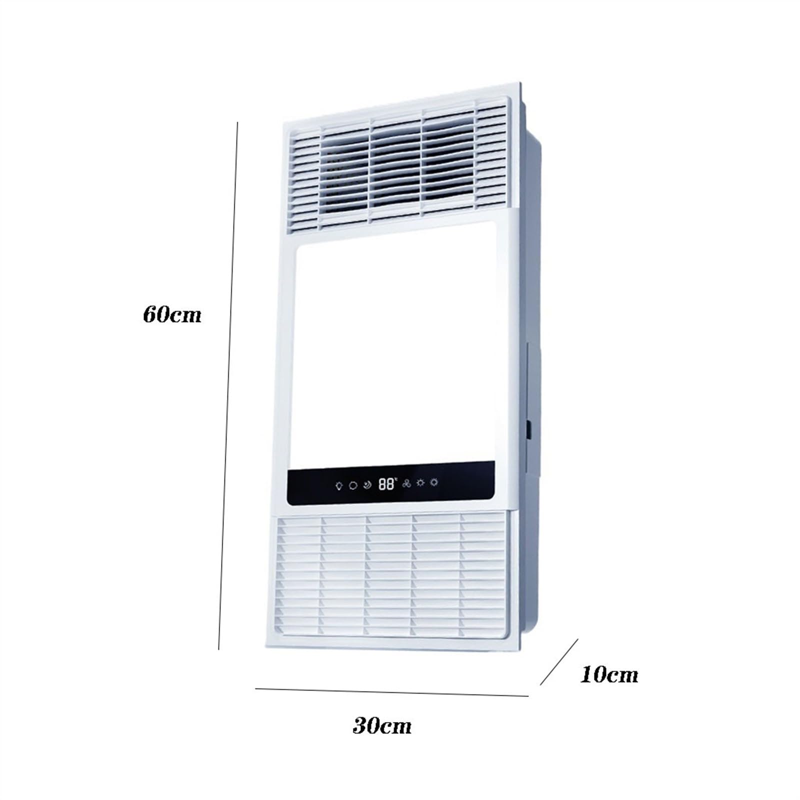 GLigeT Ventilatori bagno Riscaldatore da bagno Integrato Soffitto Bagno Aspiratore multifunzione Illuminazione Aria calda Macchina tutto in uno Ventola Aspirazione Bagno