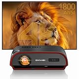 2025 Smart 4K Projector for Daylight Viewing |1800ANSI Lumens, Android TV & WiFi 6 | 300' Home Theater & Outdoor Movie, DSP Audio & Bluetooth 5.2, HDMI , USB, Focus & Keystone, Rear Ceiling Mounted