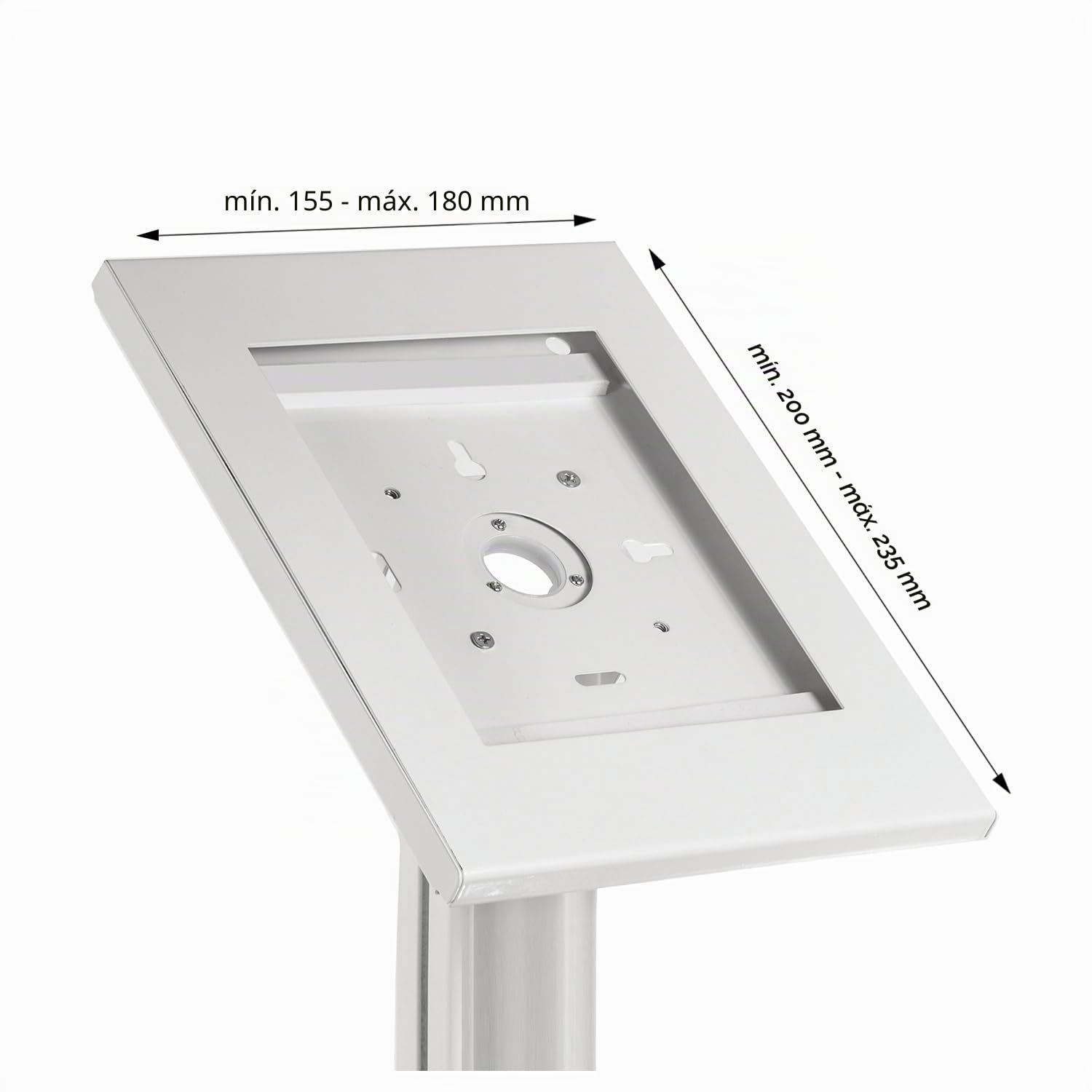 Soporte de pie universal de escritorio Maclean MC-724 para tableta, soporte con pestaña para iPad 2, iPad 3, iPad 4, iPad Air y iPad, antirrobo