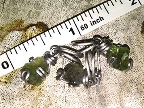 Genuine Raw Moldavite Pendant in a Wire Prong Setting-Stainless Steel-Sterling Silver-Copper-Bronze-14K Gold or Rose Gold- Necklace or Choker-Czech Moldavite, W/Cert. Of Authenticity