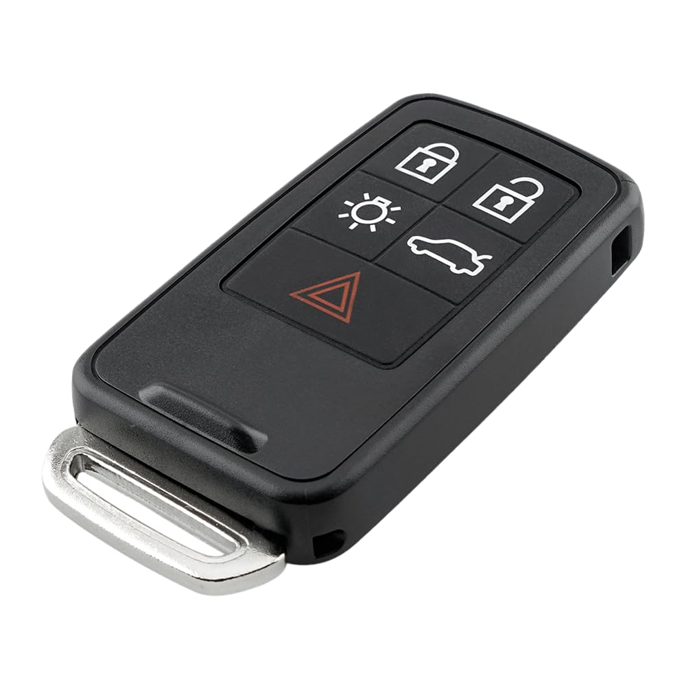 Key Fob Cover Shell Case Replacement 5 Buttons Key Fob Remote Control Shell Case - Compatible for Volvo XC60 2010-2013, for Volvo XC70 2008-2013 -