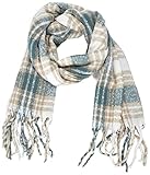 ONLY Damen Onllima Life Check Frill Scarf Cc Schal, Balsam Green/Detail:CHECK, Einheitsgröße EU