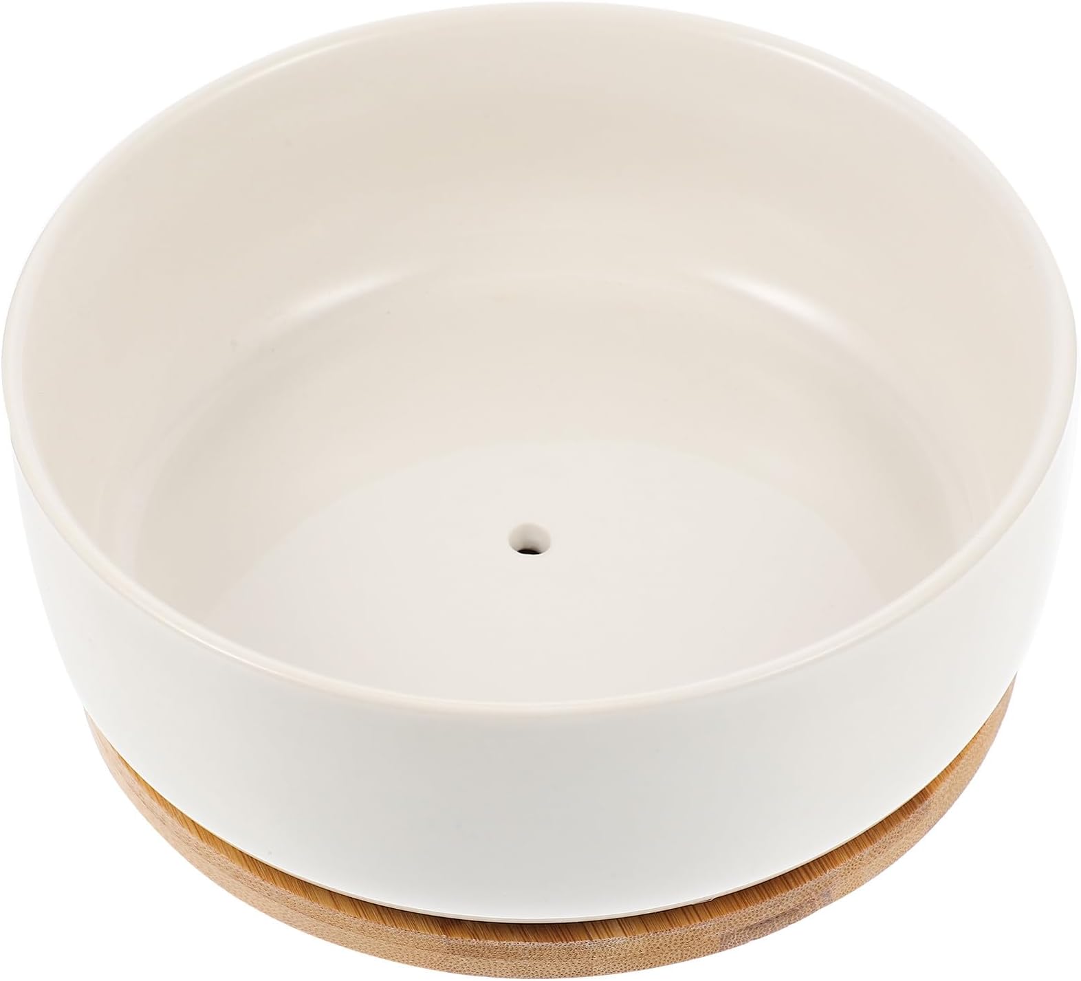 Ceramic Succulent Pot with Tray, White Porcelain Flowerpot Planter for Small Indoor Plants, 1pcs Set for Office Decor and Succulent Gardening