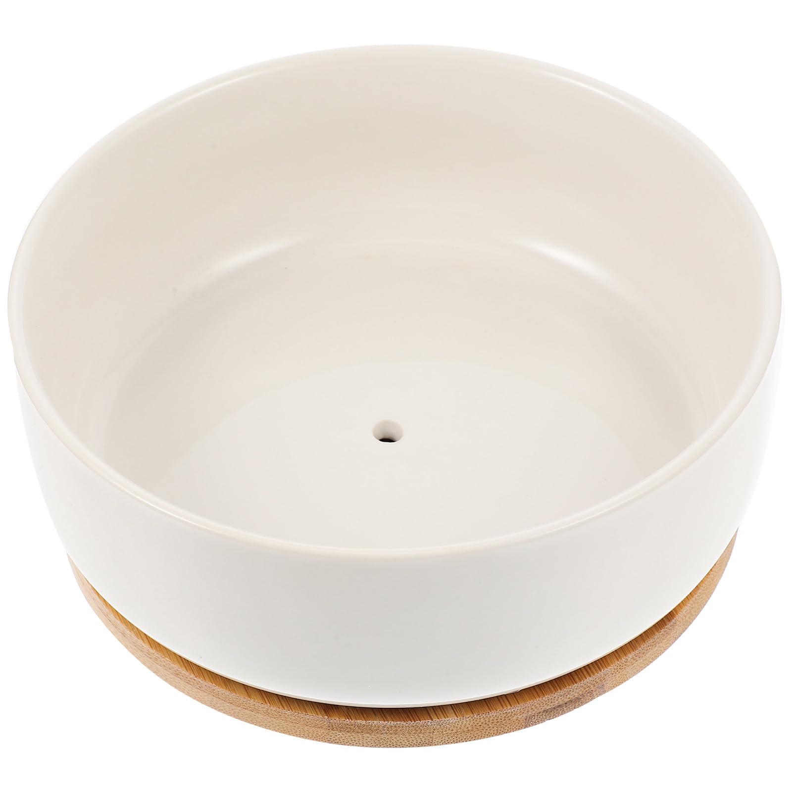 Ceramic Succulent Pot with Tray, White Porcelain Flowerpot Planter for Small Indoor Plants, 1pcs Set for Office Decor and Succulent Gardening