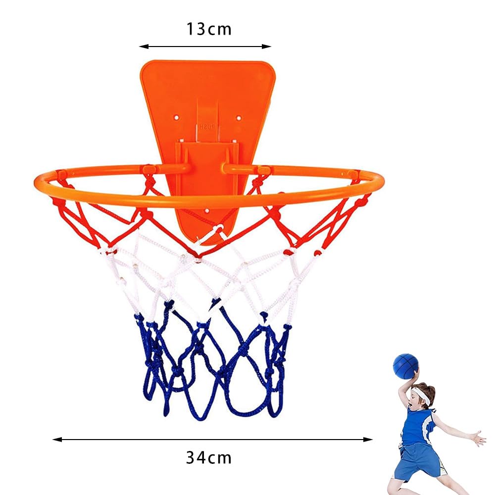 Wandmontierter Reifen 34 cm Wandmontage Basketballnetz mit Netz Universeller Tragbarer Basketballkorb für Kinder und Erwachsene