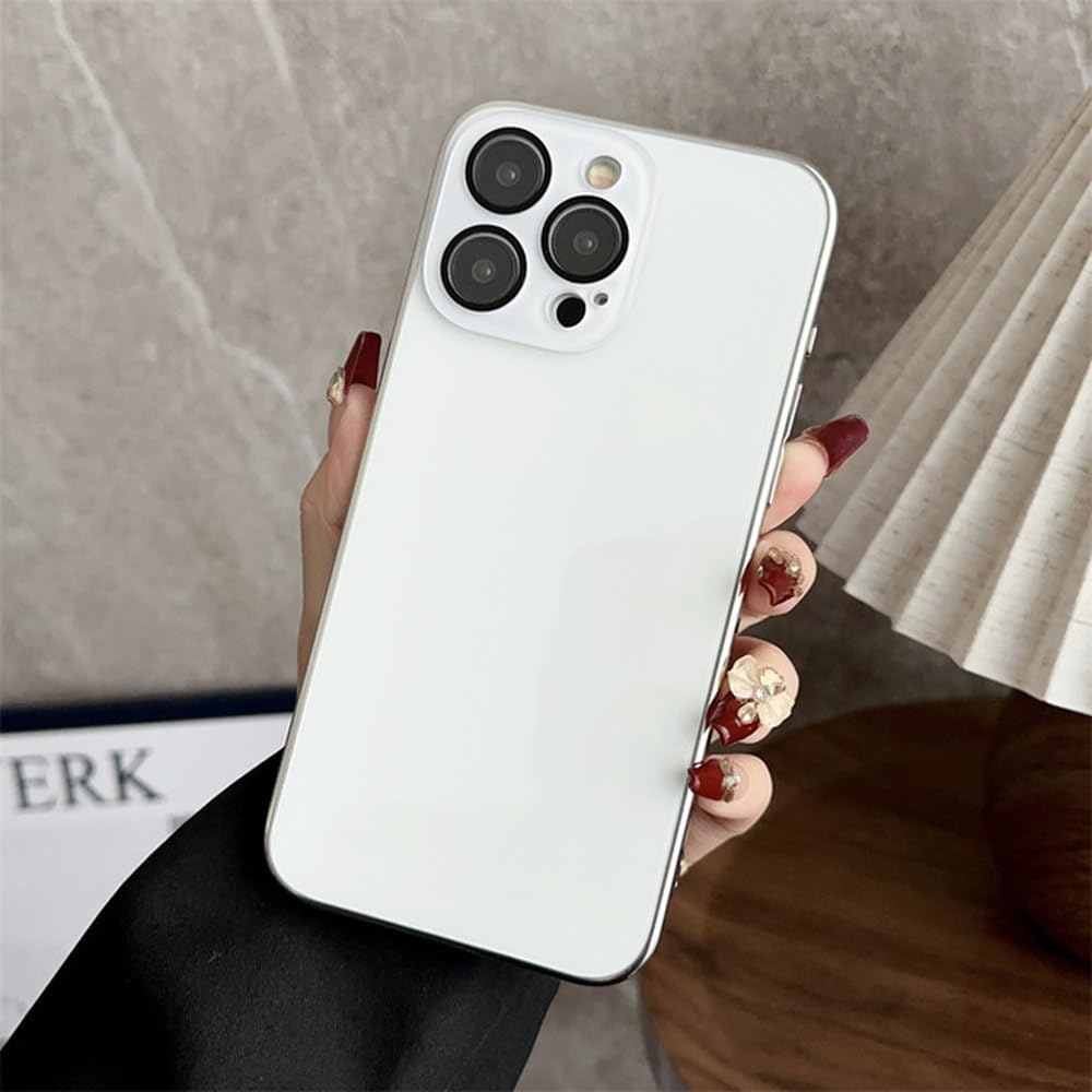 Coque Antichoc iPhone 15 14 13 Miroir HD - Évitez les Rayures d'Appareil Photo