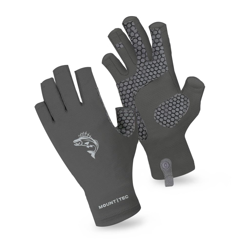 MOUNT TEC Unisex UV Protective Fingerless Gloves UPF 50+ Sun Glove for Outdoor Fishing Cycling Hiking Driving Kayaking