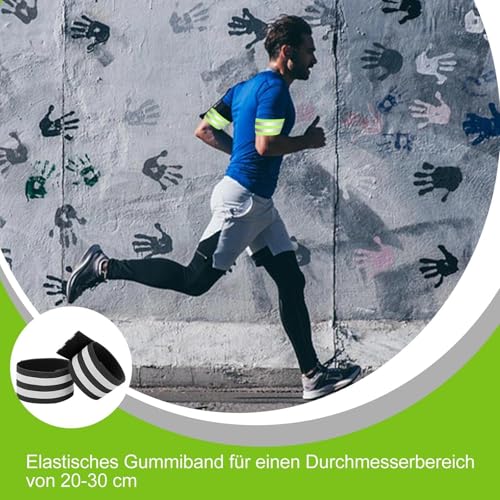 EVTHUR Hosenklammer Fahrrad Elastisch Fahrrad Reflektierende Bänder Elastisch Reflektorband Für Fahrrad… – Ansicht 6