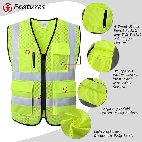 Image of Reflective Safety Vest for Men Women Construction Vest Meet ANSI /ISEA Standard