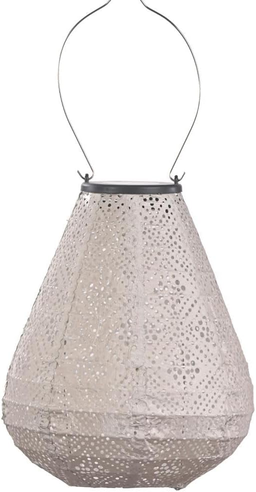 Lumiz 227186-9" Tulip Light Taupe Topaze Pattern Lantern (Tulip Topaze Lantern, Light Taupe (LUM146))