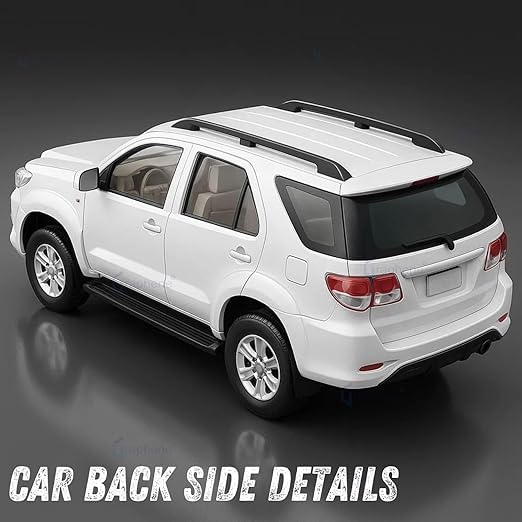 Image of LT /1:32 Scale Fort.uner Die-Cast Pull Back Car Toy for Boys Kids Sturdy Metal Miniature Model Toy Vehicle for Kids Realistic Design Fortuner Toy Car-1[Black] (White)