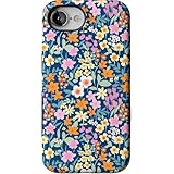 Casely iPhone 16e ケース | フルブルーム | ネイビーフローラル | MagSafe対応 | 大胆な保護デザイン