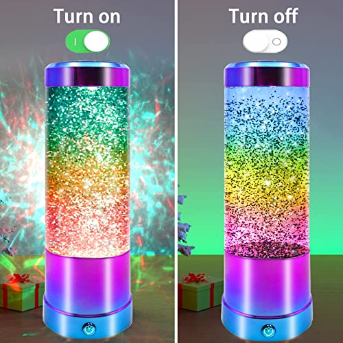 Lava Lamp For Kids Adults, Led Rainbow Color Changing Glitter Lamps Mood Table Lamp For Home Bedroom Office Party Desktop Decoration Novelty Lighting Gifts For Kids Girls Boys Teens #TOP2