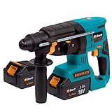 Das Modell ist mit einem universellen SDS-Plus Bohrfutter ausgestattet.  Rückwärtsfahren ist nützlich, im Fall des Festklemmens des Bohrers.  Um die Sicherheit zu gewährleisten, verfügt der Hammer über eine Sicherheitskupplung, die die Meisterhände im Fall eines Verklemmens schützt.  Aufgrund seines geringen Gewichts und seiner kompakten Größe kann das Werkzeug lange verwendet werden, ohne den Meister zu ermüden