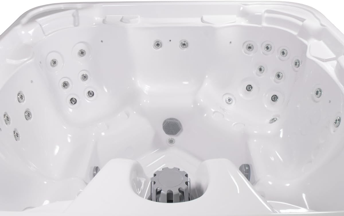 Bueno Spa Vacation 6 - Person 44 - Jet Acrylic Hot Tub for AirBnB with Protected Controls, Stereo System, and Security Cover