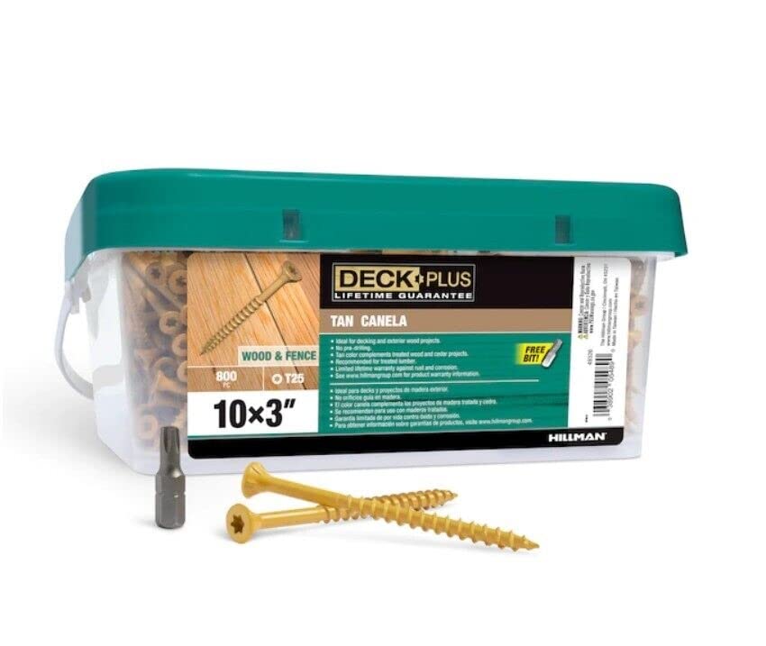 Hillman D Screw 10X3 TAN 8KEG